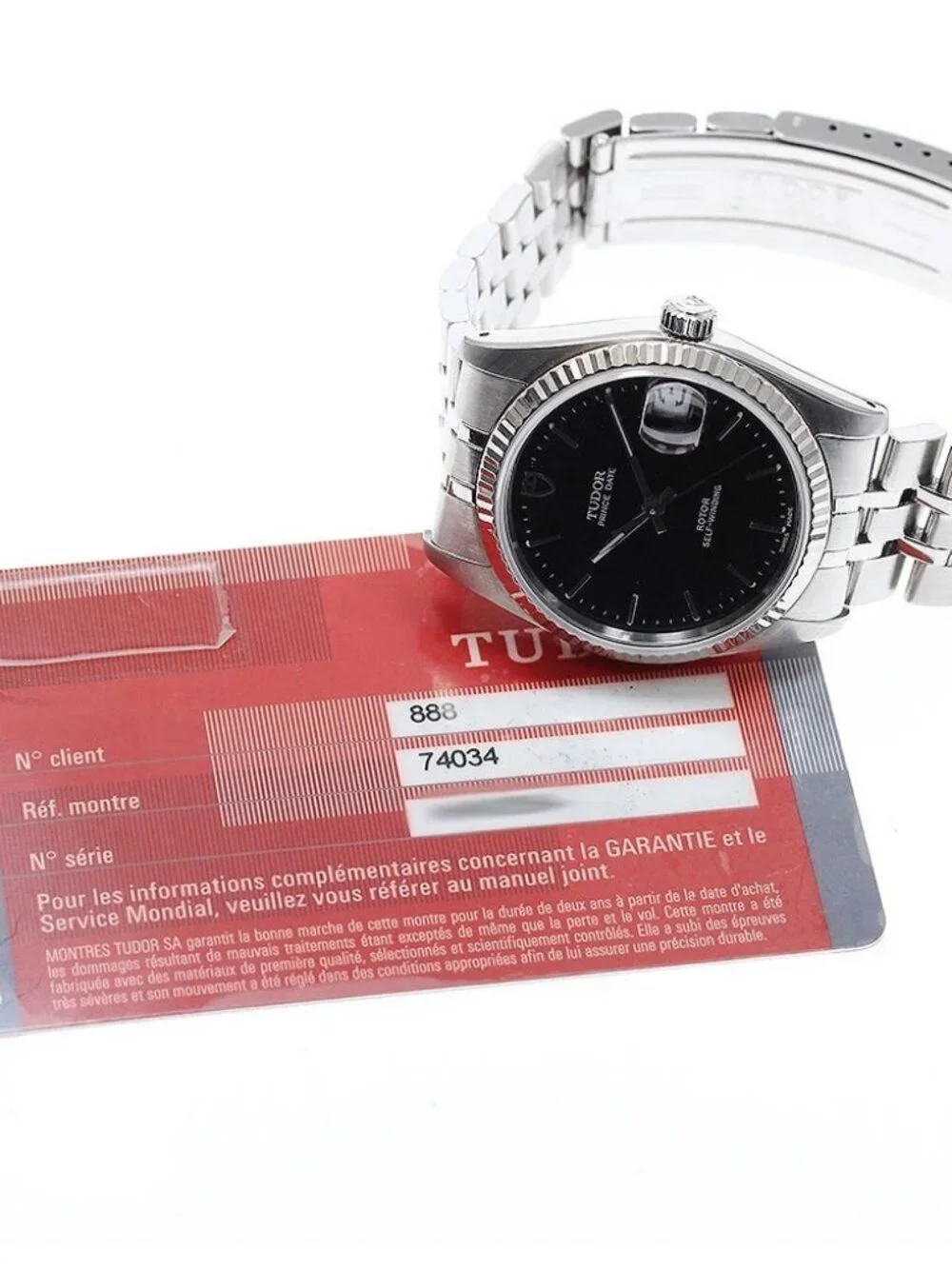 TUDOR Prince Date 74034 WG bezel black Dial Automatic Men's Watch_973358
